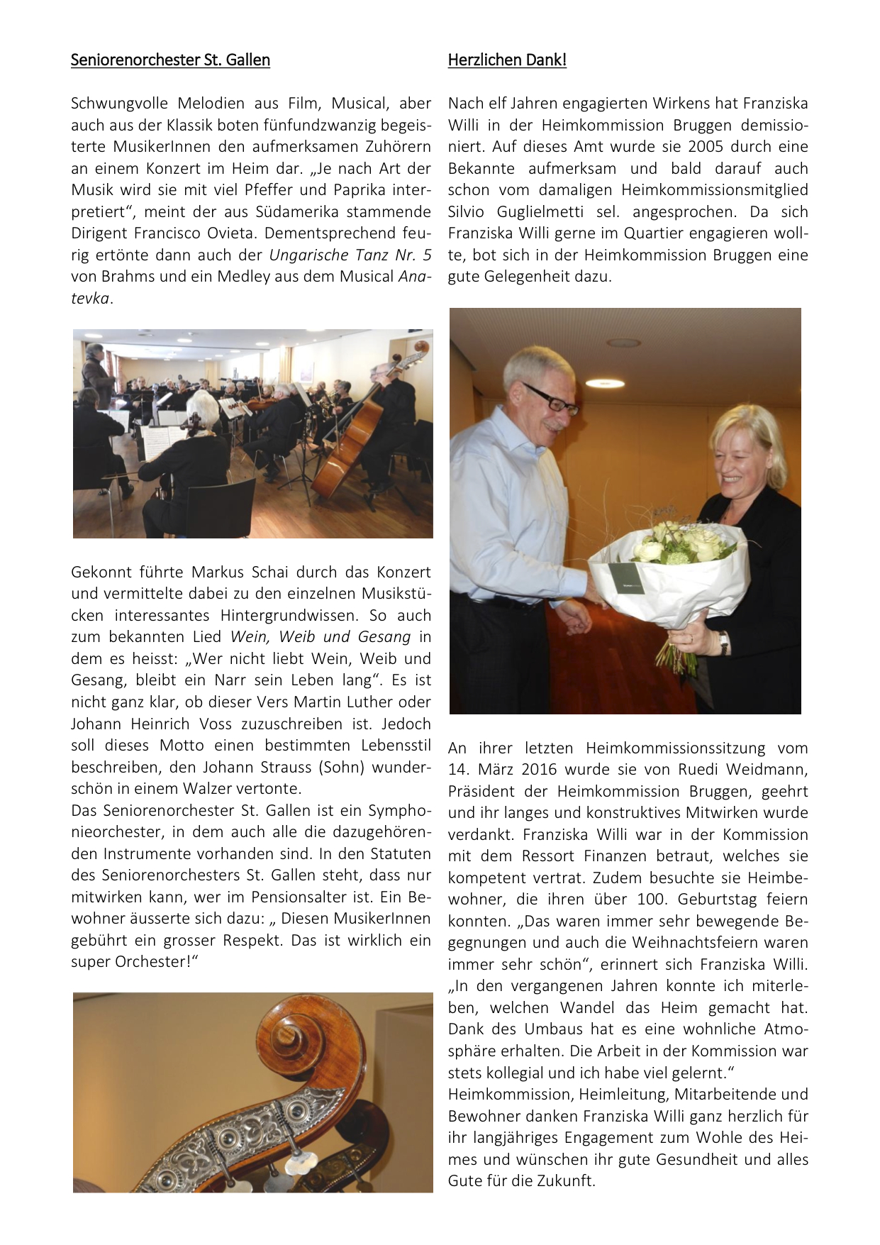 Hauszeitung Pflegeheim Bruggen 4-16